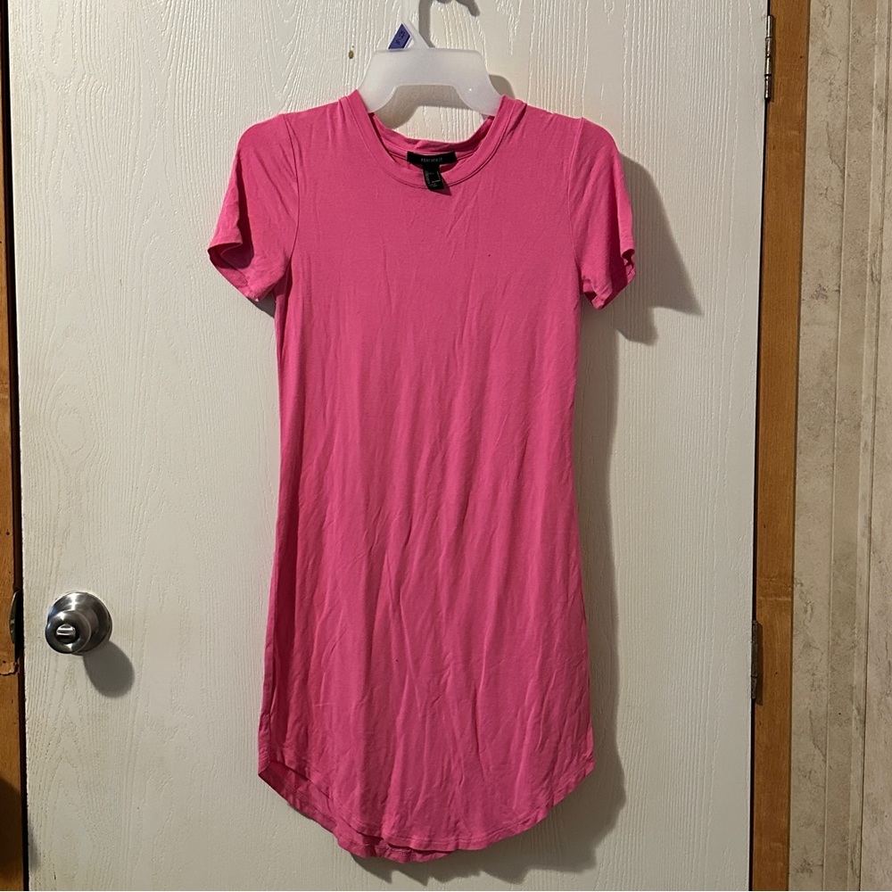 *Brand New* Pink Curved Hem T-Shirt Dress